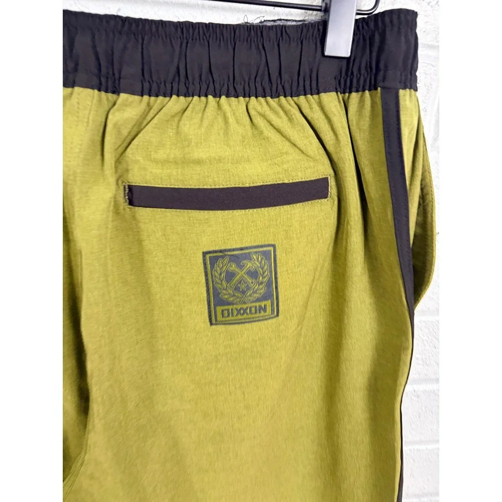 Dixxon Board Shorts Mens S Olive Green Hybrid Stretch Swim Trunks